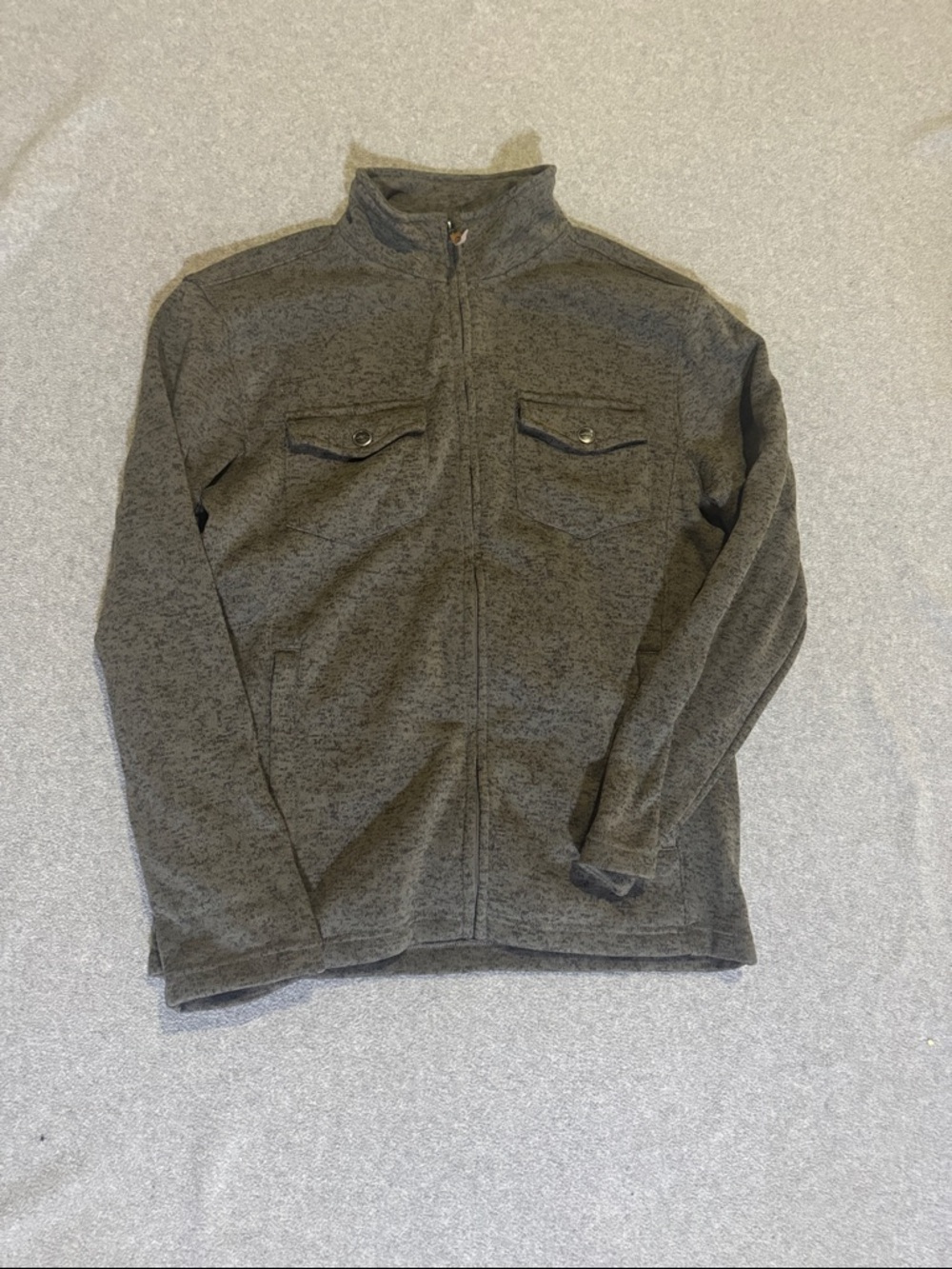 Pacific Trail Men's L Heather Brown Full-Zip Sweater Jacket